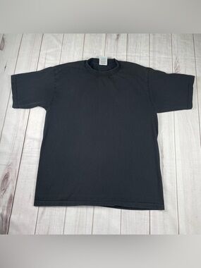 Vintage Pro Club T Shirt Mens L Black Crew Blank Tee Heavyweight Made in USA 90s